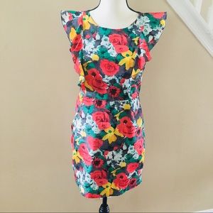 Orion London | floral ruffle mini dress XS / S